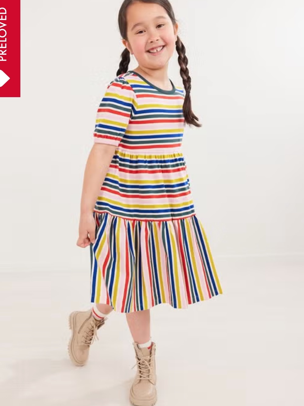 Hanna Andersson Multicolor Striped midi dress - Picture 8 of 9